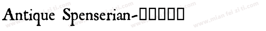 Antique Spenserian字体转换